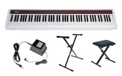 NUX NPK-10 WH - pianino cyfrowe + STATYW + ŁAWA + PEDAŁ SUSTAIN + ZASILACZ
