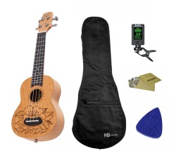 Laila UFG-2111-C Flower - ukulele sopranowe + AKCESORIA