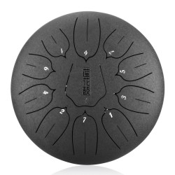 Hluru THL11-12-Charcoal - tonque drum 12" + POKROWIEC