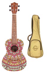 Bamboo BU-23S Pink Mandala - ukulele koncertowe + POKROWIEC
