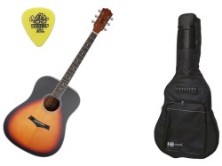 Arrow Silver D SB Sunburst - gitara akustyczna + AKCESORIA - SET2