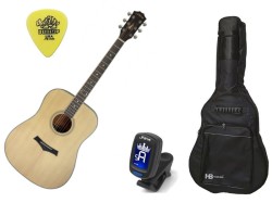 Arrow Silver D NT Natural - gitara akustyczna + AKCESORIA - SET1
