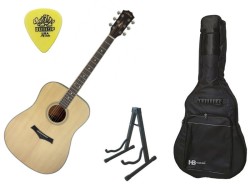 Arrow Silver D NT Natural - gitara akustyczna + AKCESORIA - SET3