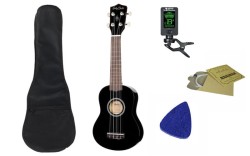 Harley Benton UK-12 Black - ukulele sopranowe + AKCESORIA