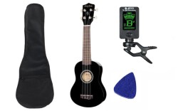 Harley Benton UK-12 Black - ukulele sopranowe + AKCESORIA