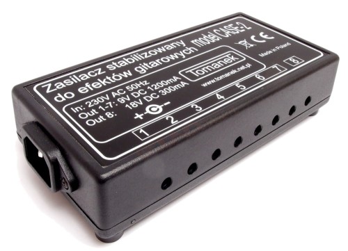 Tomanek CASE-2 9V DC 18V DC - zasilacz do efektów gitarowych