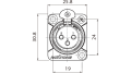 Roxtone RX3FD-NT - gniazdo montażowe XLR