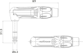 Roxtone RJ3RP-NN - wtyk Jack 6.3 Stereo Kątowy