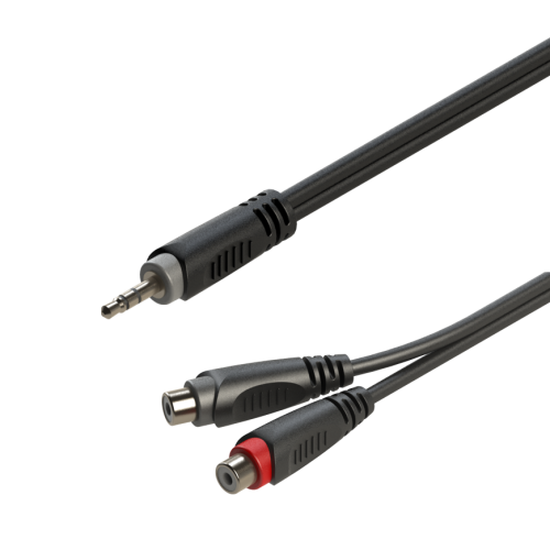 Roxtone RAYC330L02 - 2xRCA wtyk - 3,5 Jack Stereo