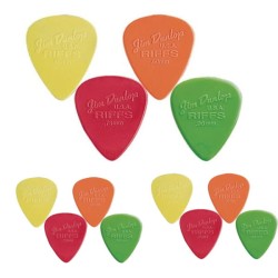 Dunlop Riffs Pick - kostki gitarowe - ZESTAW 12 KOSTEK