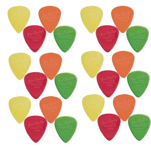 Dunlop Riffs Pick - kostki gitarowe - ZESTAW 24 KOSTKI