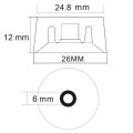 Kera Audio GLP0110 czarny/czerwony - gałka na potencjometr