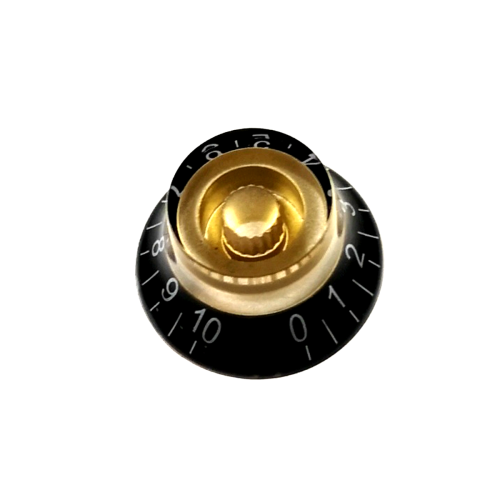 Kera Audio GLP0550 czarny/złoty - gałka na potencjometr do gitary