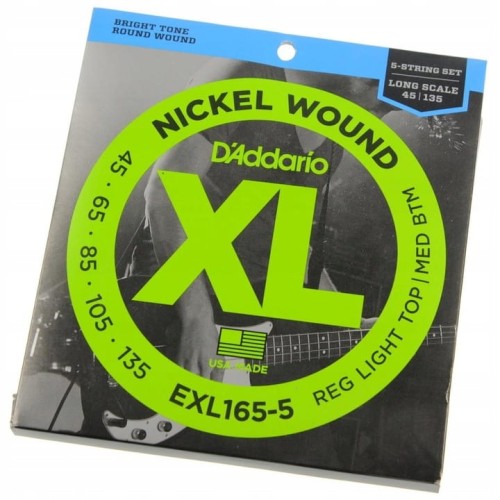 Daddario EXL165-5 (45-135) - struny do gitary basowej 5 strunowej