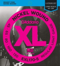 Daddario EXL170-5 (45-130) - struny do gitary basowej 5 strunowej