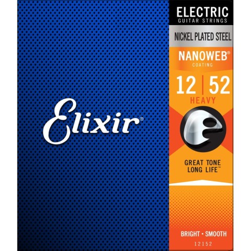 Elixir Nanoweb (12-52) - struny do gitary elektrycznej