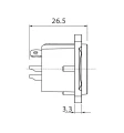 Roxtone RX3MD-NS - gniazdo XLR