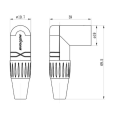 Roxtone RX3RMP - kątowa wtyczka XLR męska