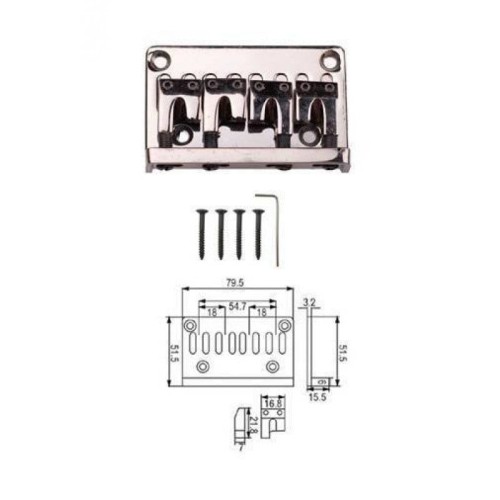 Dr Parts BBR3/CR - mostek do gitary basowej