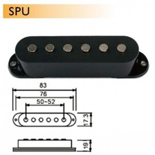 Dr Parts SPU-BK - przetwornik singiel czarny