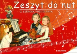 Zeszyt do nut z szeroką pięciolinią