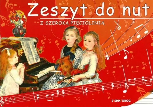 Zeszyt do nut z szeroką pięciolinią
