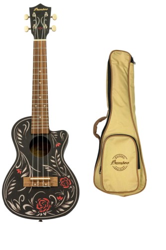 Bamboo BU-23S RosesnRoll - ukulele koncertowe + POKROWIEC