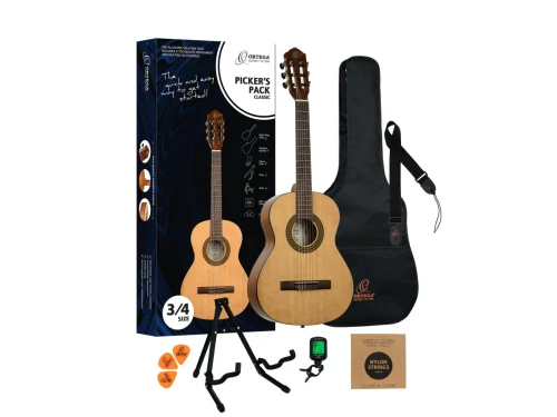 Ortega RPPC34 - gitara klasyczna 3/4 z akcesoriami