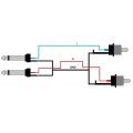 Reds Music AU1430 - kabel 2x Jack Mono - 2xRCA 3m