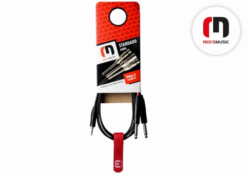 Reds Music AU1760 - kabel Jack Stereo 3.5 - 2x Jack Mono 6.3 6m