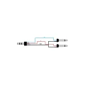 Reds Music AU1760 - kabel Jack Stereo 3.5 - 2x Jack Mono 6.3 6m