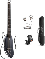 Donner Hushi-I Black - gitara elektroakustyczna + AKCESORIA
