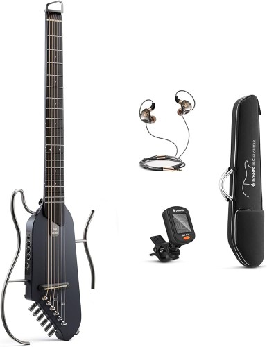 Donner Hushi-I Black - gitara elektroakustyczna + AKCESORIA