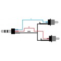 Reds Music AU16100 - kabel audio (10m) Jack Stereo 3.5 - 2x RCA