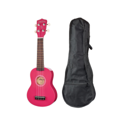 Harley Benton UK-12 Magenta Pink - ukulele sopranowe + POKROWIEC