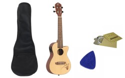 Ortega RU5CE - ukulele koncertowe - elektro + AKCESORIA II