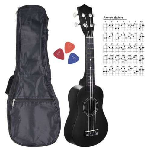 Ukulele Sopranowe + POKROWIEC + KOSTKI + AKRODY