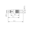 Roxtone RMX3F-C - mini XLR żeński 3-pinowy