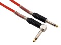Reds Music GC0230 RD - kabel instrumentalny Jack - Jack kątowy 3m - czerwony