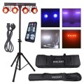 LIGHT4ME Belka LED COB PAR 4x30W  + statyw + pokrowiec - ZESTAW OŚWIETLENIA