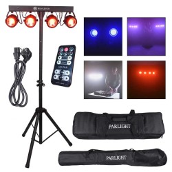 LIGHT4ME Belka LED COB PAR 4x30W  + statyw + pokrowiec - ZESTAW OŚWIETLENIA
