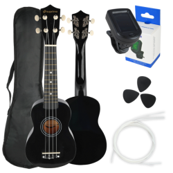 Suprimo UK21 SET BK - ukulele sopranowe + AKCESORIA