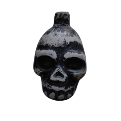 Kera Audio Aztec Whistle-06 - czarna czaszka - aztecki gwizdek śmierci