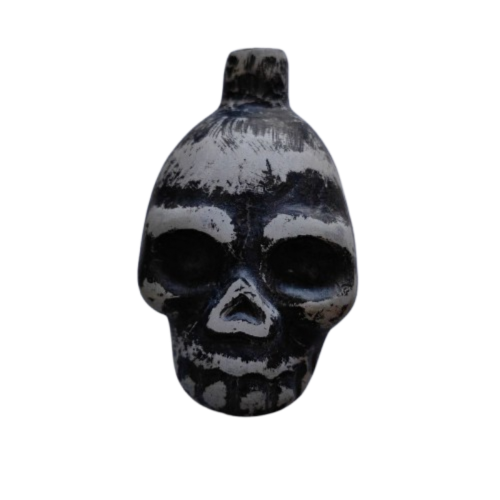 Kera Audio Aztec Whistle-06 - czarna czaszka - aztecki gwizdek śmierci