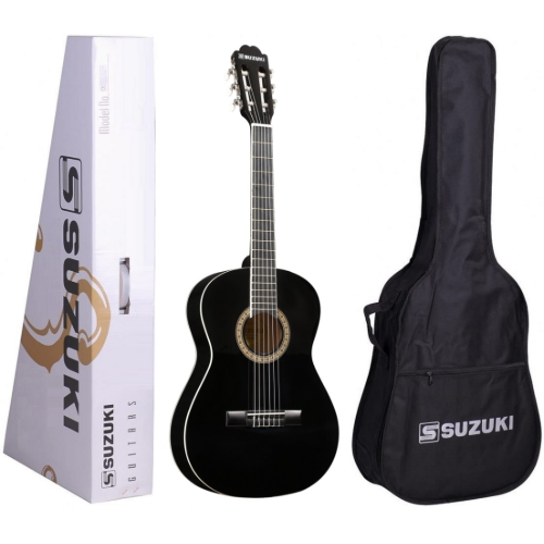 Suzuki SCG-2 4/4 BK - gitara klasyczna + POKROWIEC