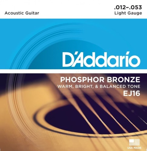 Daddario EJ16 (12-53) - struny do gitary akustycznej Phosphor Bronze