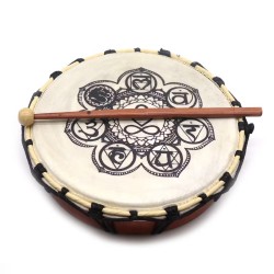 Bęben Szamański Czakra z Pałeczką - 25 cm