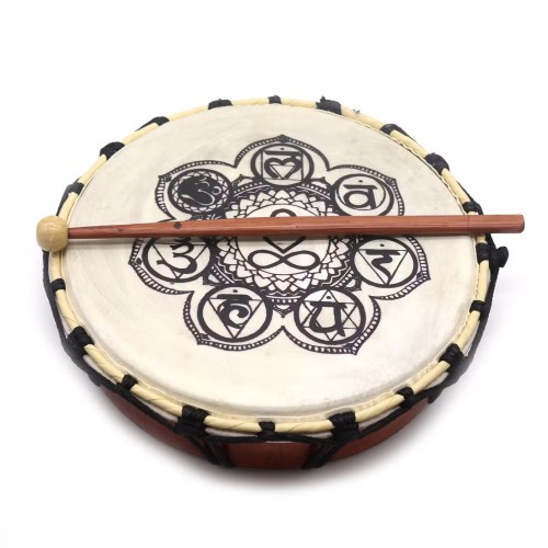 Bęben Szamański Czakra z Pałeczką - 25 cm