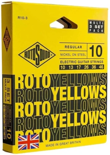 Rotosound R10 Yellow (10-46) 3 Pack - struny do gitary elektrycznej