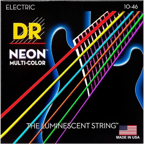 DR Neon Multi Color (10-46) - struny do gitary elektrycznej